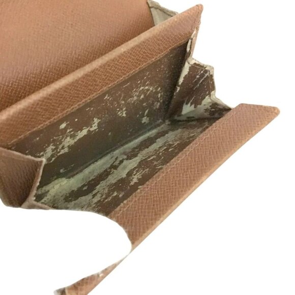 186152BO (L1) Louis Vuitton Wallet Coin Case Porte Monnaie Plat Brown Monogram - Picture 6 of 9